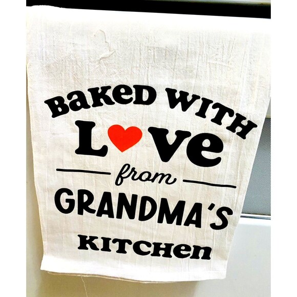 ❕3/$15❕Baked With Love Tea Towel, Flour Towel Decor, good for drying 28x28 - Picture 2 of 4